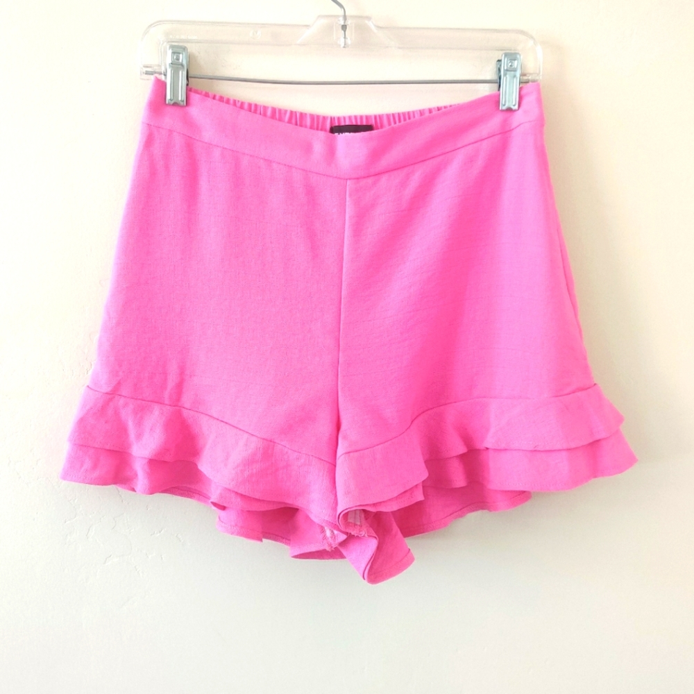 Express Shortie Extreme High Rise Ruffled Shorts